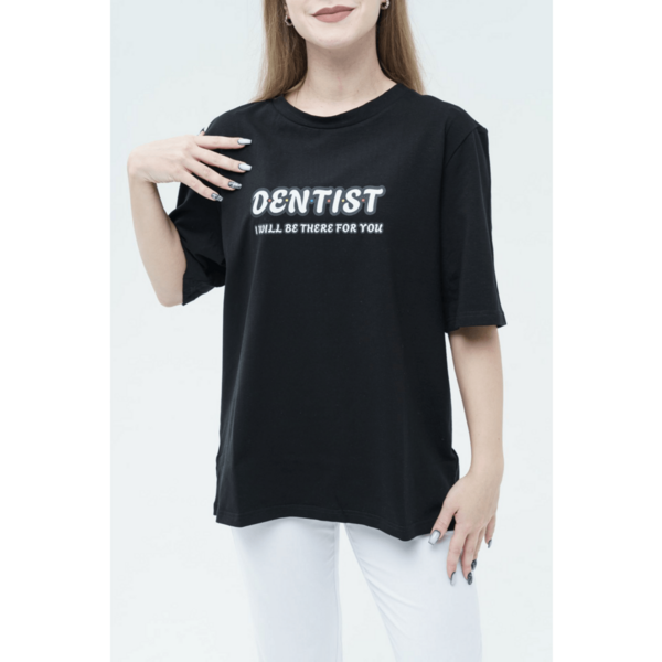 "Футболка женская, принт ""Dentist"", черный, 46-48" TZ113-BLK-46 - фото 404027