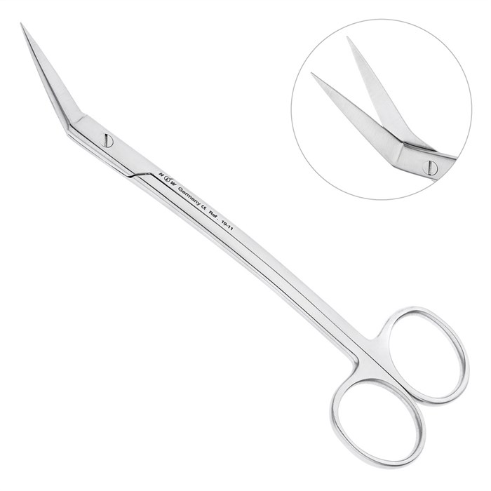 HLW 19-11 - ножницы хирургические угловые Goldmann-Fox, 160 мм 19-11 - фото 411480