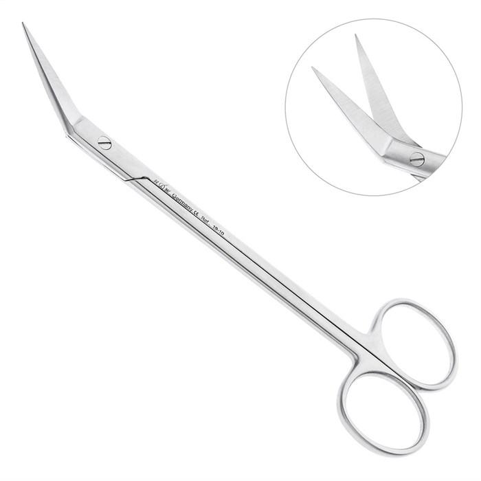 HLW 19-10 - ножницы хирургические угловые Locklin, 16 см 19-10 - фото 412641