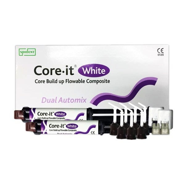 Core it —  композитный материал двойного отверждения, белый, шприц 10 г х 2 шт 2111WH - фото 417854