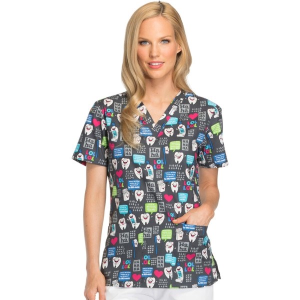 Топ женский Dickies DK704, зубы, L DK704-HALU-L - фото 425854