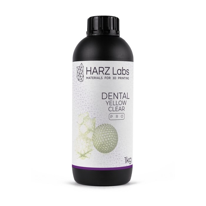 HARZ Labs Dental Yellow Clear Pro - фотополимер, цвет желтый прозрачный, 1 кг 857 - фото 430843