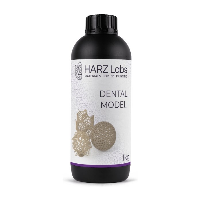 HARZ Labs Dental Model Beige - фотополимерная смола для печати моделей под термоформовку элайнеров и демонстрационных стоматологических моделей, цвет бежевый, 1 кг 758 - фото 430844