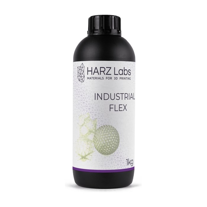 HARZ Labs Industrial Flex - фотополимерная смола для промышленного использования, цвет прозрачный, 1 кг 697 - фото 430860