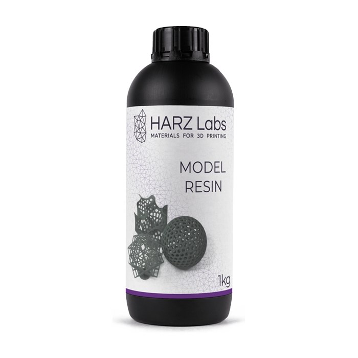 HARZ Labs Model Resin - фотополимерная смола, серый цвет, 1 кг 086 - фото 432523
