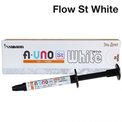 A-UNO Flow St White 2.8 г (1.5 мл) композит жидкотекучий стоматологический с эффектом камуфляжа, для реставраций одним оттенком, YAMAKIN 1231919473 - фото 437581