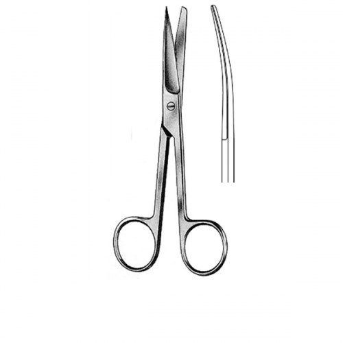 Ножницы 140 мм вертикально-изогнутые с одним острым концом 1231917446 - фото 437839
