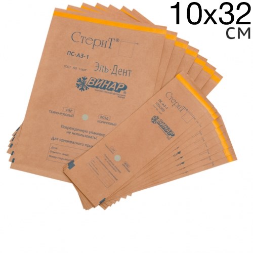 Крафт-пакеты 10смх32см (100шт), Винар 1231916326 - фото 438196