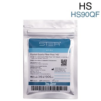 Штифты стекловолоконные, кварцевые Crystal Quartz Fiber Post "HS" конические 1,65-0,9-18мм.  (10шт.), с разверткой (дрилью) HS90QF. STEA 1231917992 - фото 445843