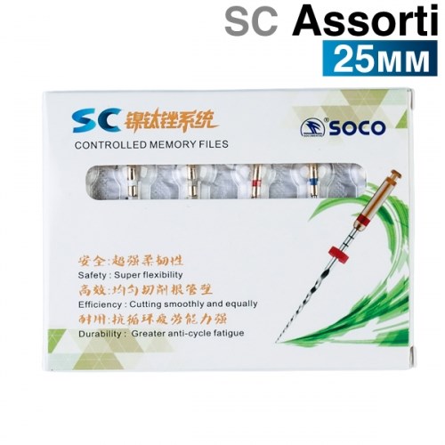 Файлы машинные с памятью формы SC, 25мм, ассорти. (6шт.) SOCO 1231916539 - фото 446488