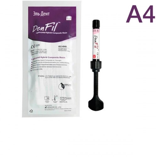 DenFil A4 шпр.4г-композитный светоотверждаемый материал, Vericom Co Ltd, DF104-RA44 0001913687 - фото 446975