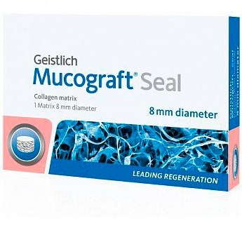 Mucograft Seal d=8 мм, коллагеновый матрикс для регенерации мягких тканей 0001914315 - фото 447453