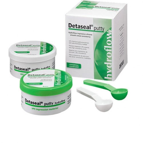Detaseal hydroflow Putty (250мл+250мл). А-Силиконовый оттискной материал, Detax (Германия) 0001912997 - фото 448011