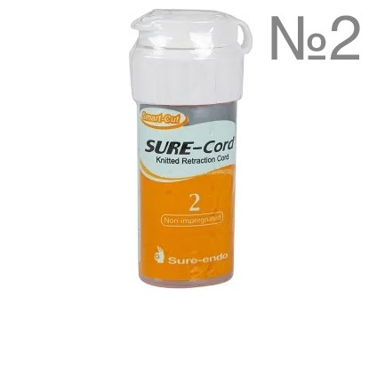 Нить ретракционная из микрофибры Sure Cord №2, 254 см. 0001912444 - фото 450304