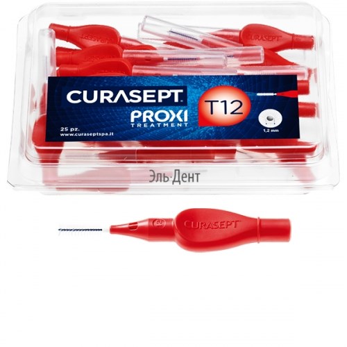 Ершики межзубные CURASEPT PROXI TREATMENT T12 красный 1,2мм (25 шт) 1231917831 - фото 450319