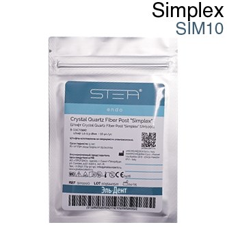 Штифты стекловолоконные, кварцевые Crystal Quartz Fiber Post "Simplex" цилидроконические 1-0,3-18мм. (10шт.), с разверткой (дрилью) SIM10. STEA 1231917987 - фото 450410