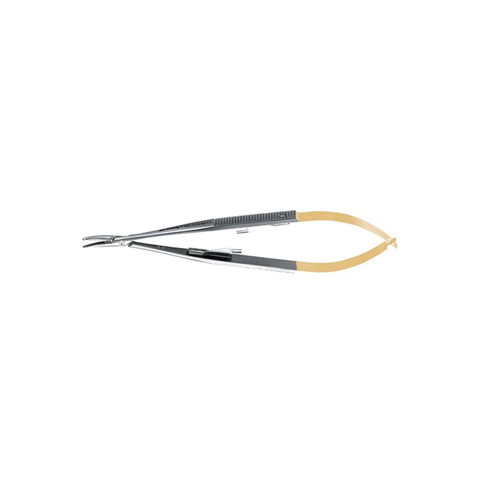 Иглодержатель Castroviejo Perma Sharp 14 см 5 1/2(от 5-0 до 10-0) изогнутый NH5021M - фото 451714