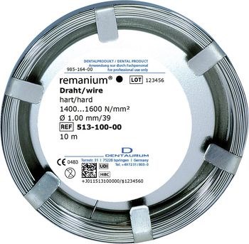 Проволока лабораторная Remanium круглая жесткая 1,0 мм 10 м 75782 - фото 452037