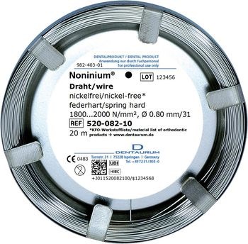 Проволока лабораторная Noninium круглая пружинно жесткая 0,8 мм 20 м 76414 - фото 452044