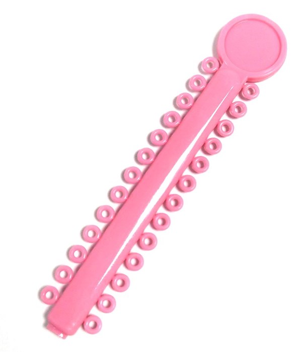 Лигатура эластичная на модуле цвет розовый №11, 26 колец 77535 - фото 452312