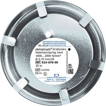 Проволока лабораторная Remanium круглая пружинно жесткая 0,7 мм 30 м 75785 - фото 452654