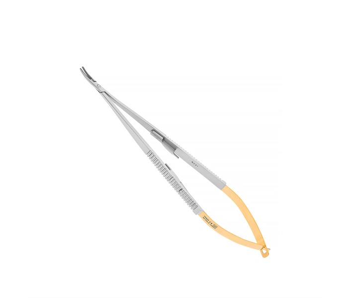 Nopa Instruments AE 579/18 - микроиглодержатель TUC CASTROVIEJO изогнутый, 18 см AE 579/18 - фото 495977