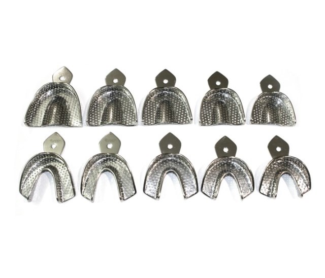 Legrin M-529-9025 - ложки слепочные Legrin, перфорированные 10 шт (5 верх + 5 низ) - XS, S, M, L, XL M-529-9025 - фото 496163