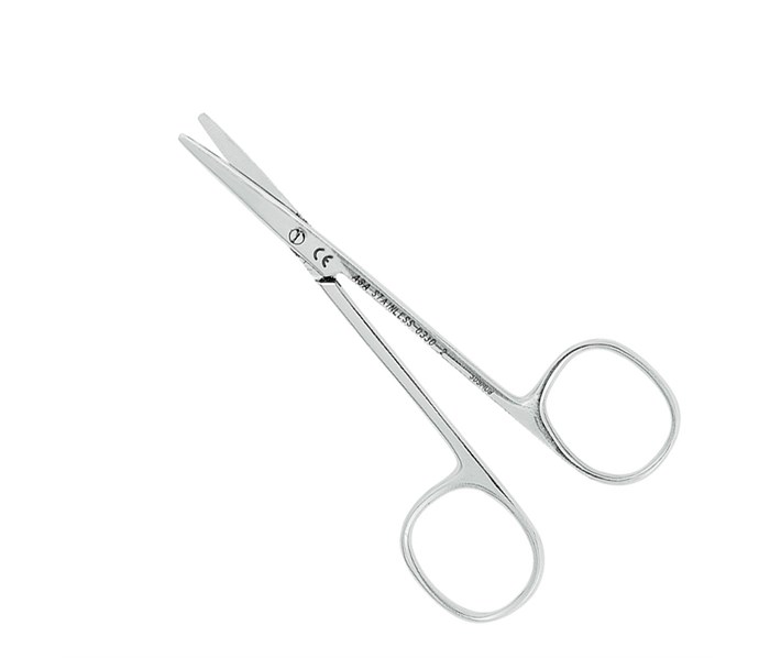 Asa Dental 0330-2 - ножницы хирургические препаровочные N2 изогнутые по плоскости, 11,5 см 0330-2 - фото 496380
