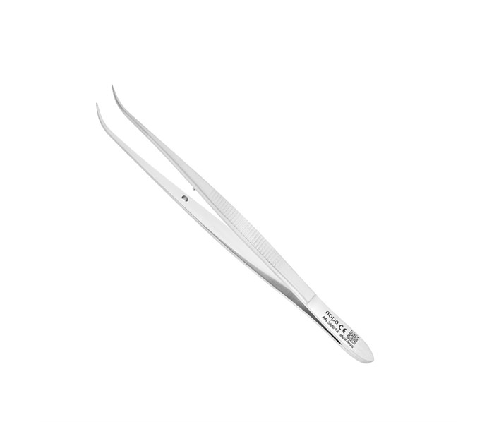 Nopa Instruments AB 565/14 - пинцет для удаления осколков гладкий, изогнутый, 14,5 см AB 565/14 - фото 496447