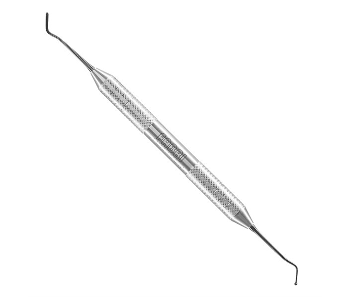 Fabri 1303-1,5F Black - узкая гладилка с двухугловым штопфером-шариком Ø1.5mm, эргономичная ручка Ø10mm, покрытие Black 1303-1,5F Black - фото 496725