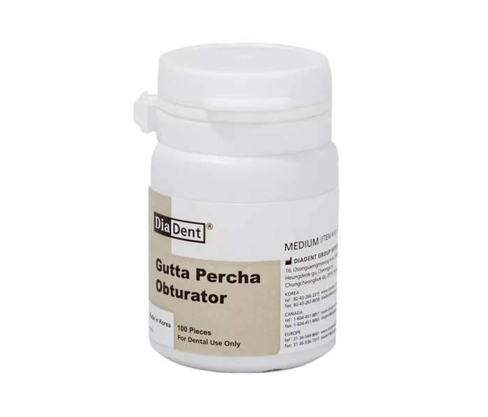 DiaDent Gutta Percha Obturator - флакон с гуттаперчевыми стержнями, 100 шт. 181-101 - фото 497374