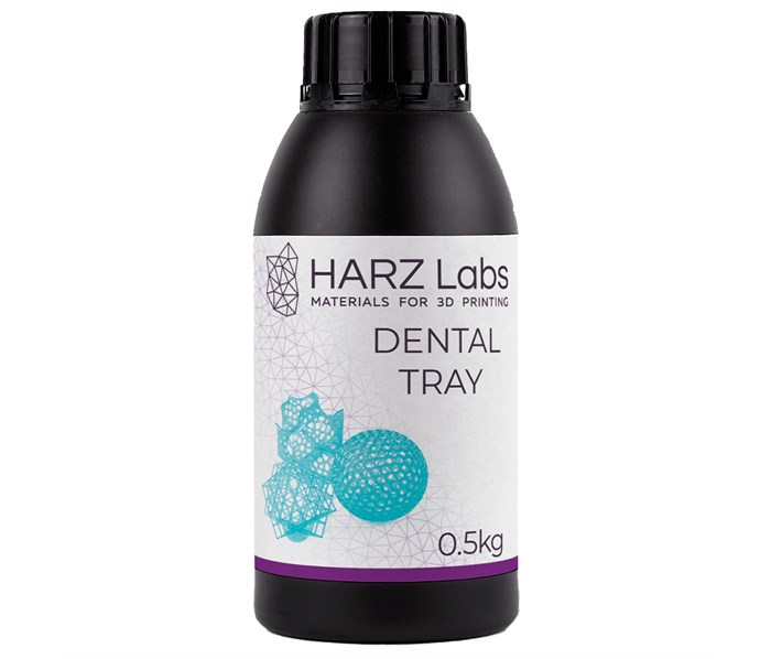 HARZ Labs Dental Tray - фотополимерная смола для быстрой печати индивидуальных ложек, цвет голубой, 0.5 кг 825 - фото 499407
