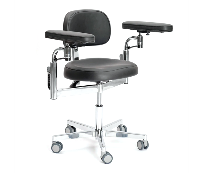 MedErgoStuhle MedErgo-780 Экспорт - стул микроскописта, цвет чёрный 150-1195 024032 - фото 499704