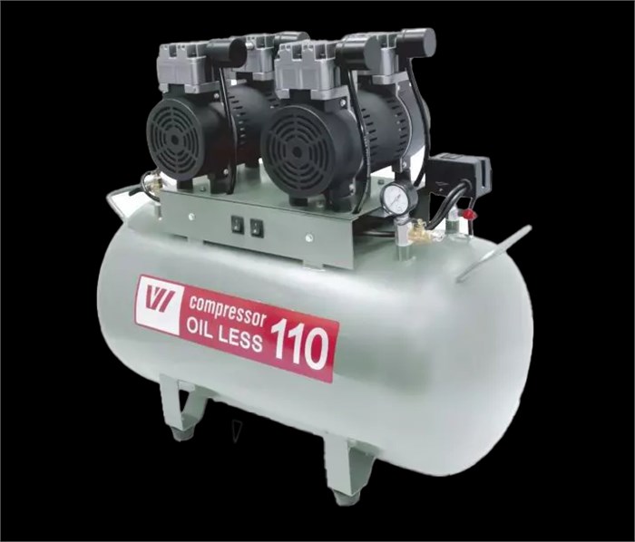 WuerWei W-608 - безмасляный компрессор для 3-х стоматологических установок с ресивером 110 л (260 л/мин) W-608 - фото 500280