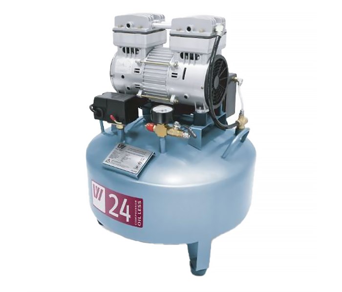 WuerWei W-601 - безмасляный компрессор для одной стоматологической установки с ресивером 24 л (65 л/мин) W-601 - фото 500300