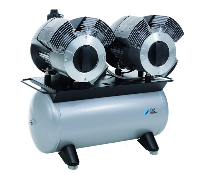 Durr Dental Tornado 4 - безмасляный компрессор для 4 установок, с ресивером 50 л, 235 л/мин 4280-01 - фото 500303