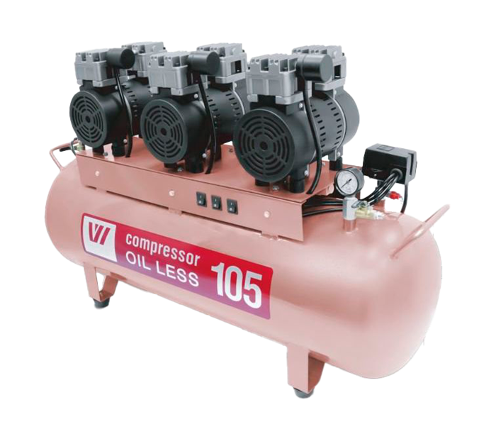 WuerWei W-606 - безмасляный компрессор для 3-х стоматологических установок с ресивером 105 л (255 л/мин) W-606 - фото 500304
