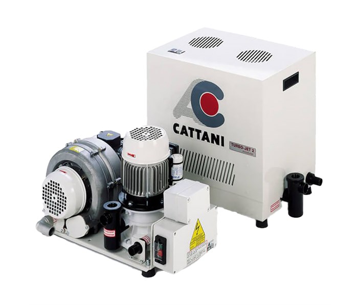 Cattani Turbo-Jet 2 - стоматологический аспиратор для влажной аспирации для 2-х стоматологических установок, с кожухом 026270 - фото 500342