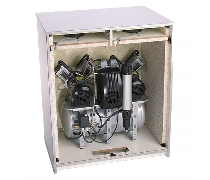 Durr Dental 4251-500-00 - шумопоглощающий шкаф с контролируемым охлаждением для компрессоров Duo Tandem, Trio, Quattro 4251-500-00 - фото 500403