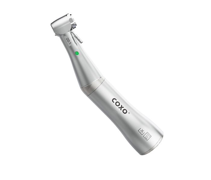 Coxo CX275-1A - угловой наконечник понижающий, 20:1, кнопочный зажим, макс. 2000 об/мин 40101829 - фото 501235