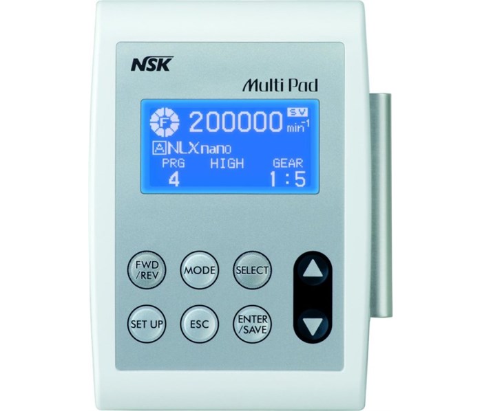 NSK Nakanishi Multi PadAuto-Select - многофункциональная панель управления для двигателей: NLX nano, NLX plus, NBX и скалера Varios 170 Y1001846 - фото 501892