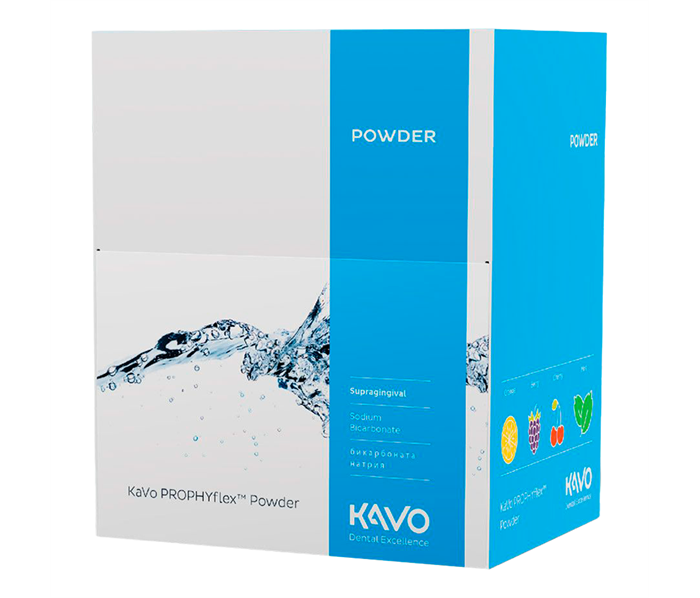 KaVo PROPHYflex Powder Orange - профилактический порошок на основе бикарбоната натрия, апельсиновый вкус, 80 пакетов по 15 гр 1.007.0014 - фото 504221