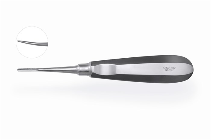 Элеватор Lindo-Levien с микрозубцами Microsaw изогнутый, 2.5 мм 3102 - фото 513690