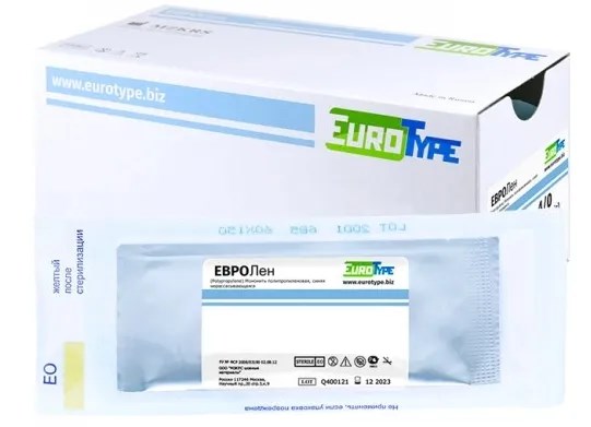 ЕВРОЛЕН 5/0 (12шт, 75см, 13мм Колющая, 3/8) : АРТ 1338К1 5/0(1)75-ППИ 00000015835 - фото 518367