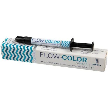 Флоу Колор (Flow-Color), голубой, шприц, 1г, ARKONA 00000007580 - фото 518784