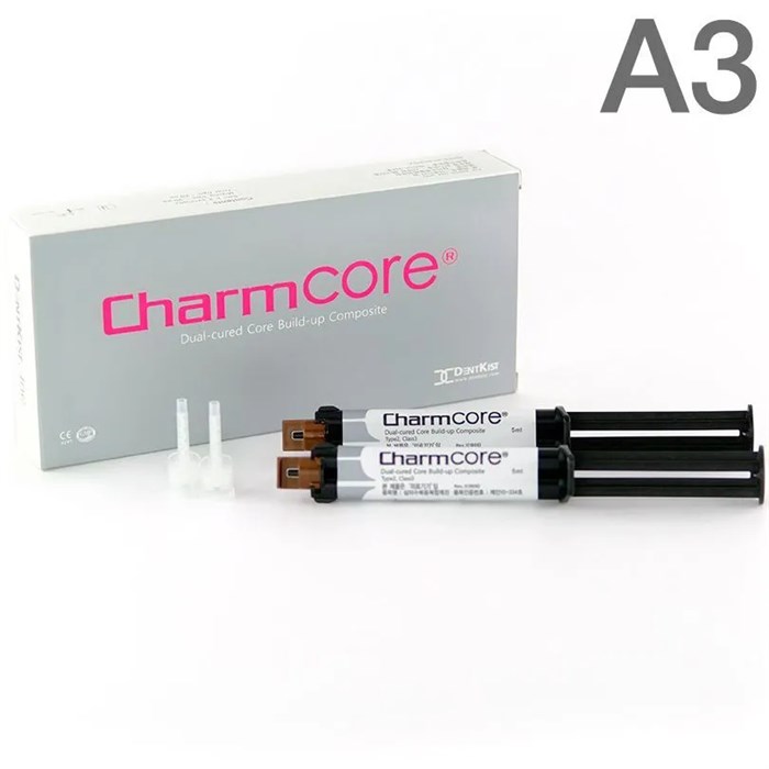 ЧармКор (CharmCore), A3, Мат-л композитный двойного действия., 2шпрх5мл+20+20, DentKist УТ-00000602 - фото 518947