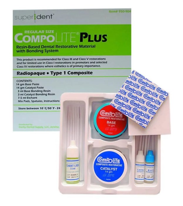 Комполайт Плюс (Compolite Plus), хим. композит, 14г+14г, Dental Technologies 00000001390 - фото 519199