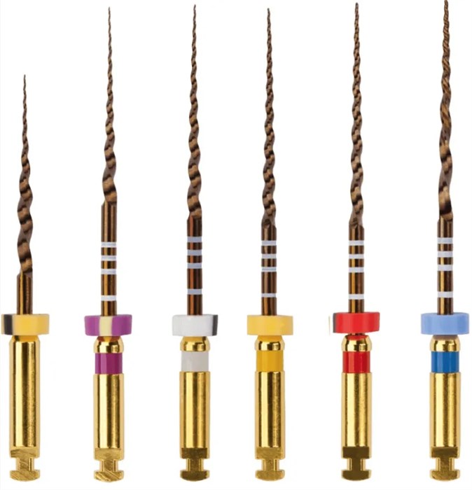 Машинные файлы ProTaper GOLD (Протейпер) 25мм ассорти SX-F3, 6шт, 1872025100/1872025108,, ЕВРОФАЙЛ УТ-00004771 - фото 519789