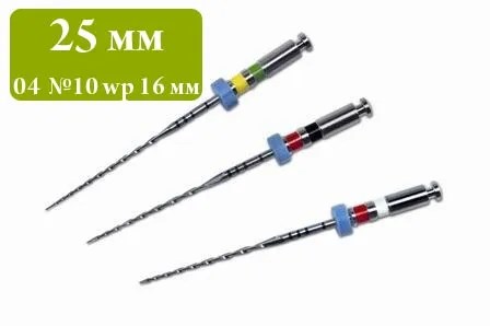 Мtwo Тейпер файлы 25мм конус 04 №10 WP16 (6шт), VDW 00000006278 - фото 519873