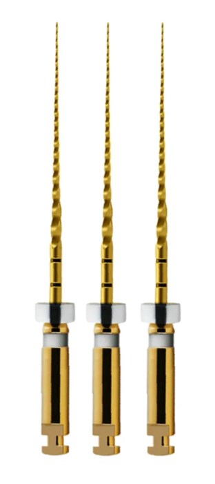 Машинные файлы UltraGlider Gold 31мм, размер 02-16, 3 шт.,никель-титан, ЕВРОФАЙЛ УТ-00010283 - фото 520262